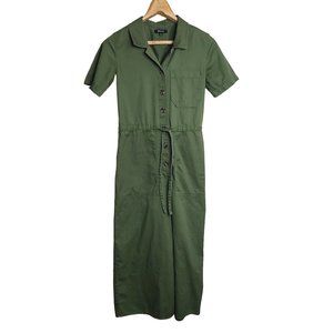 Madewell Army Green Belted Jumpsuit Romper Size 4